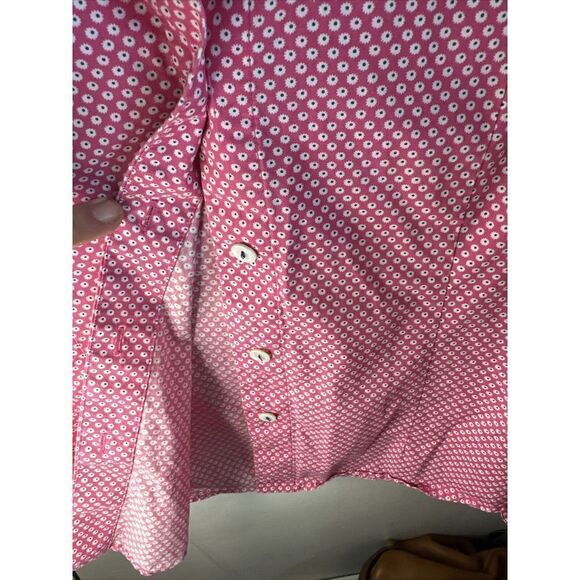 English Laundry Pink Barbie Pink Button‎ Up polka dot eye Womans 10 - Picture 4 of 13